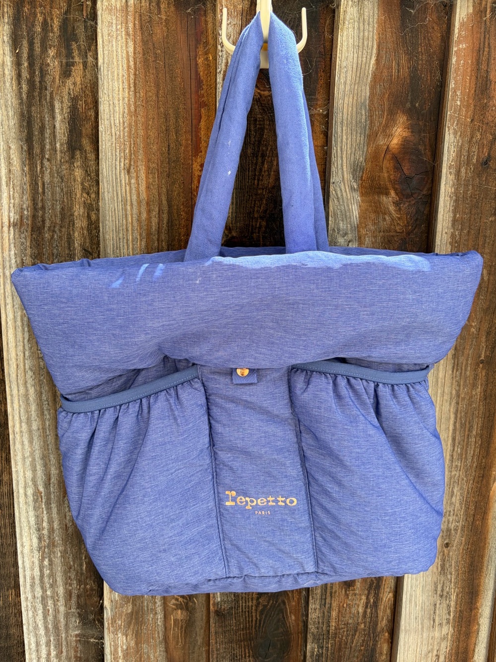 Repetto Quilted Tote with Gathered Pockets